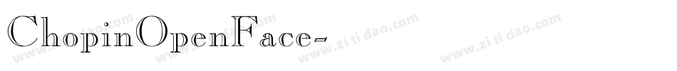 ChopinOpenFace字体转换