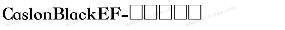 CaslonBlackEF字体转换
