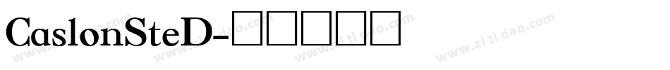 CaslonSteD字体转换