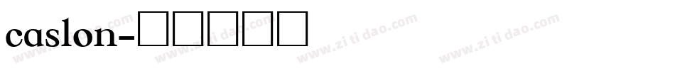 caslon字体转换