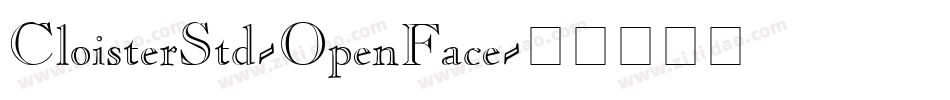 CloisterStd-OpenFace字体转换