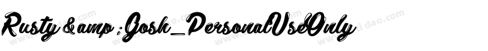Rusty&Gosh_PersonalUseOnly字体转换