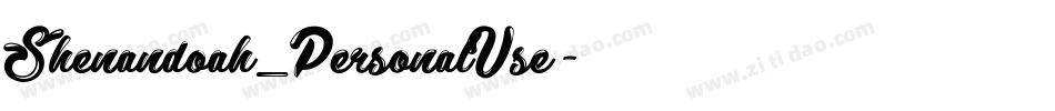 Shenandoah_PersonalUse字体转换