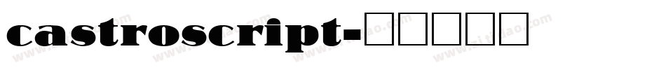 castroscript字体转换