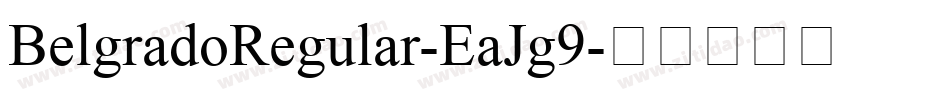 BelgradoRegular-EaJg9字体转换