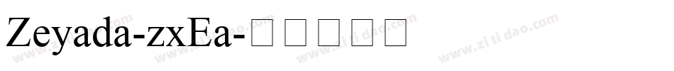 Zeyada-zxEa字体转换