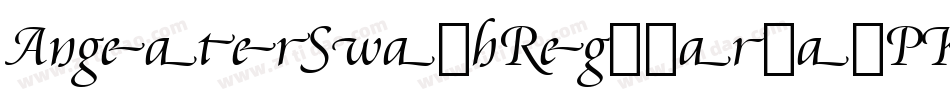 AngeaterSwashRegular-axPK5字体转换