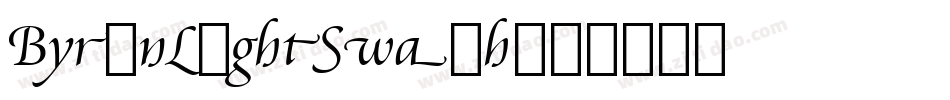 ByronLightSwash字体转换
