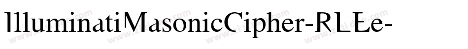 IlluminatiMasonicCipher-RLEe字体转换