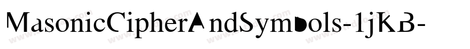 MasonicCipherAndSymbols-1jKB字体转换