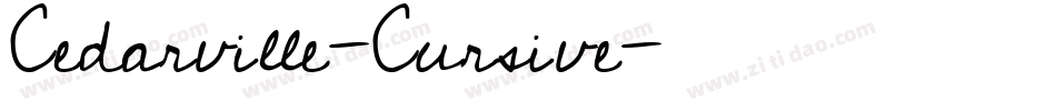 Cedarville-Cursive字体转换