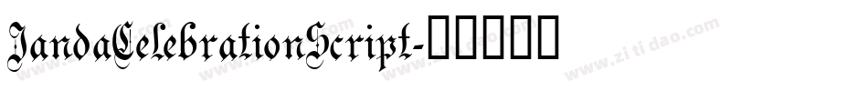 JandaCelebrationScript字体转换
