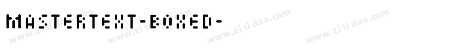 Mastertext-Boxed字体转换