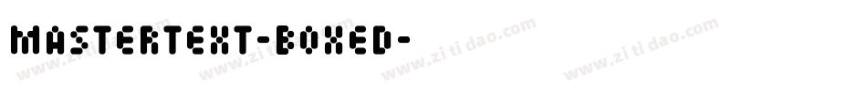 Mastertext-Boxed字体转换