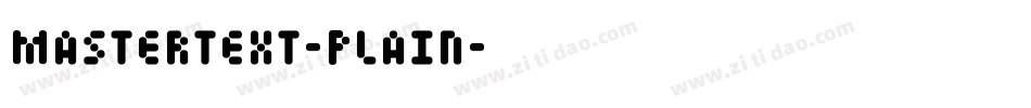 Mastertext-Plain字体转换