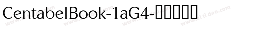 CentabelBook-1aG4字体转换