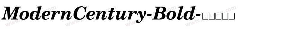 ModernCentury-Bold字体转换