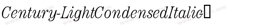 Century-LightCondensedItalic字体转换