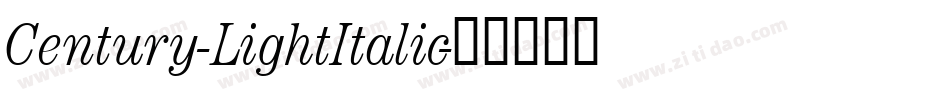 Century-LightItalic字体转换