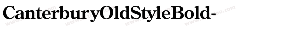 CanterburyOldStyleBold字体转换