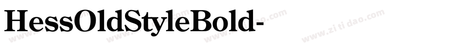 HessOldStyleBold字体转换