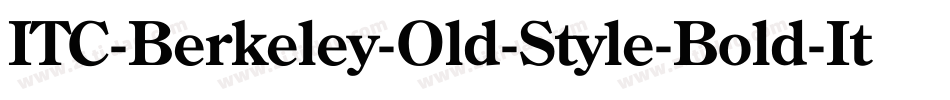 ITC-Berkeley-Old-Style-Bold-It字体转换