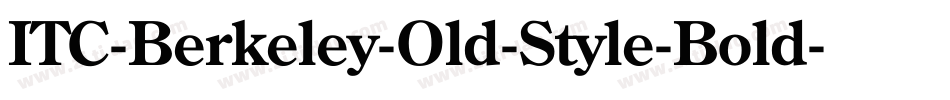 ITC-Berkeley-Old-Style-Bold字体转换