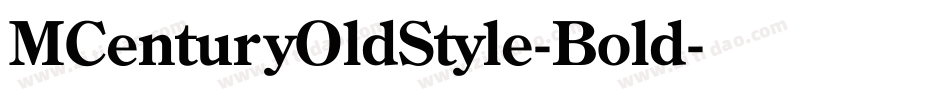 MCenturyOldStyle-Bold字体转换