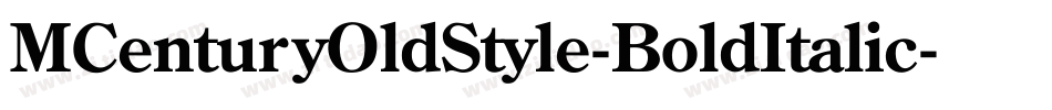 MCenturyOldStyle-BoldItalic字体转换
