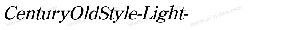 CenturyOldStyle-Light字体转换