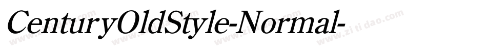 CenturyOldStyle-Normal字体转换