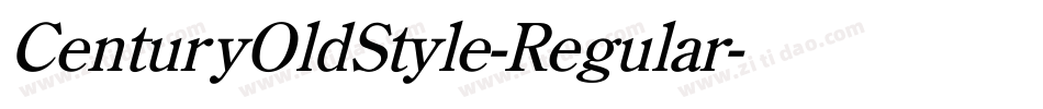 CenturyOldStyle-Regular字体转换