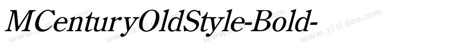 MCenturyOldStyle-Bold字体转换