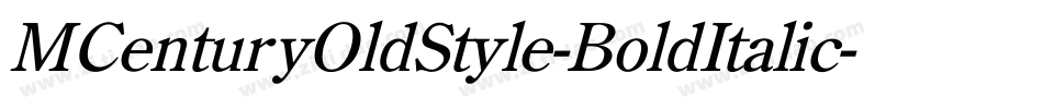 MCenturyOldStyle-BoldItalic字体转换