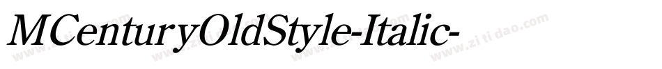 MCenturyOldStyle-Italic字体转换