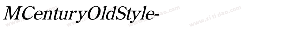 MCenturyOldStyle字体转换