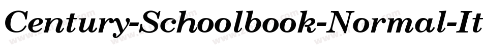 Century-Schoolbook-Normal-It字体转换