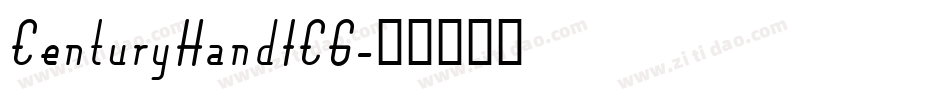 CenturyHandICG字体转换