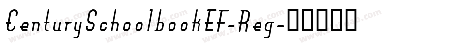 CenturySchoolbookEF-Reg字体转换