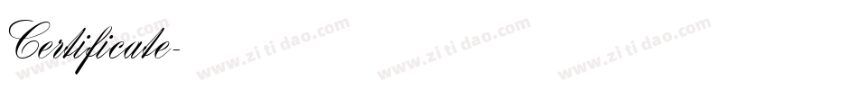 Certificate字体转换
