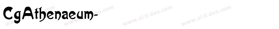 CgAthenaeum字体转换