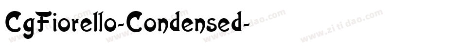 CgFiorello-Condensed字体转换