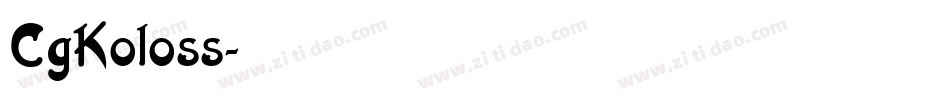 CgKoloss字体转换