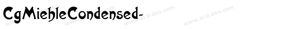 CgMiehleCondensed字体转换