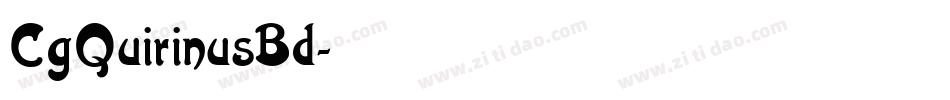 CgQuirinusBd字体转换