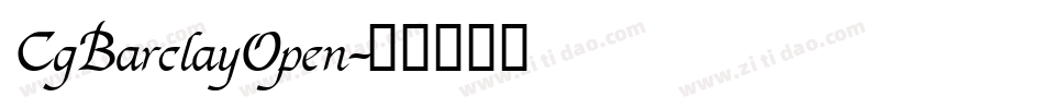 CgBarclayOpen字体转换