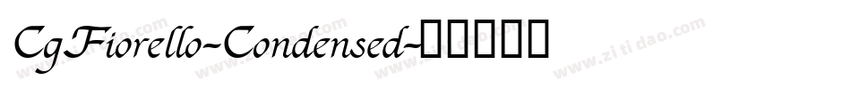 CgFiorello-Condensed字体转换