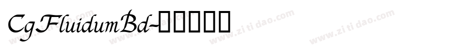 CgFluidumBd字体转换