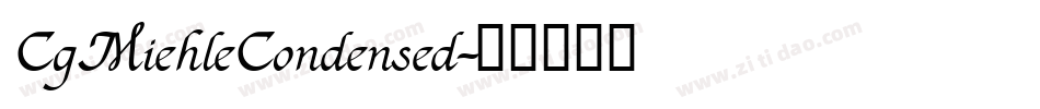 CgMiehleCondensed字体转换