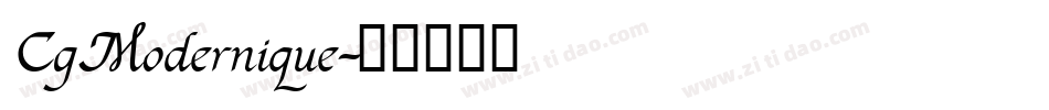CgModernique字体转换
